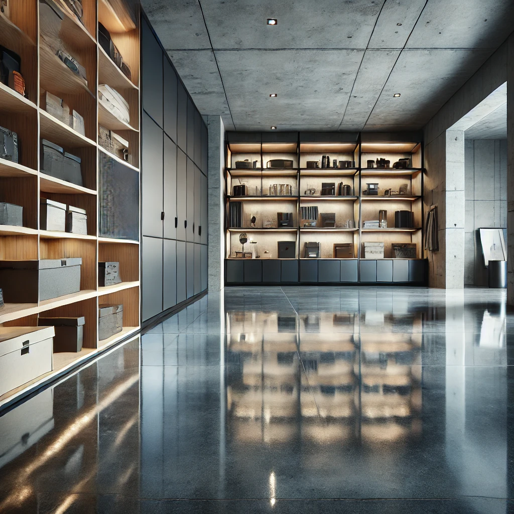 Polished Concrete Basement Floor