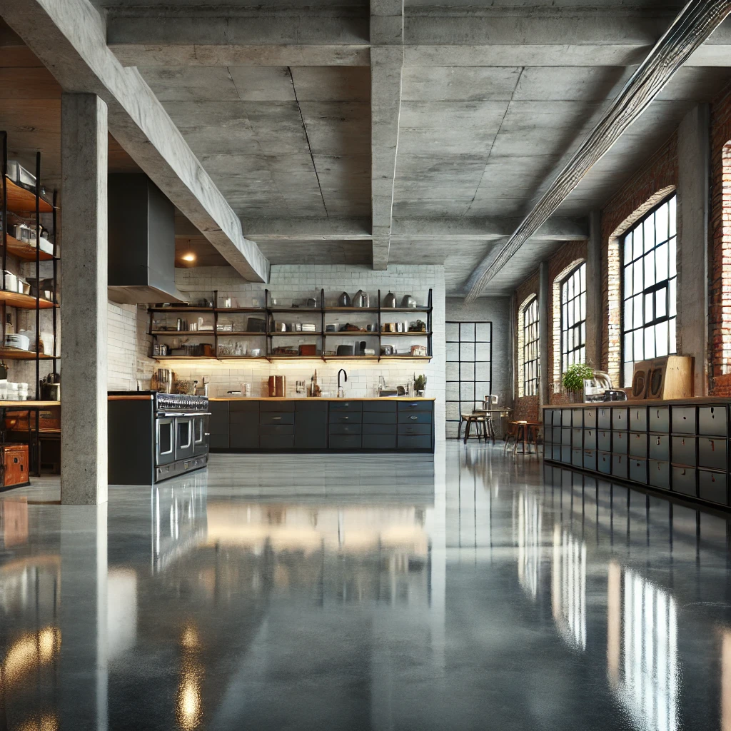 Polished Concrete Basement Floor