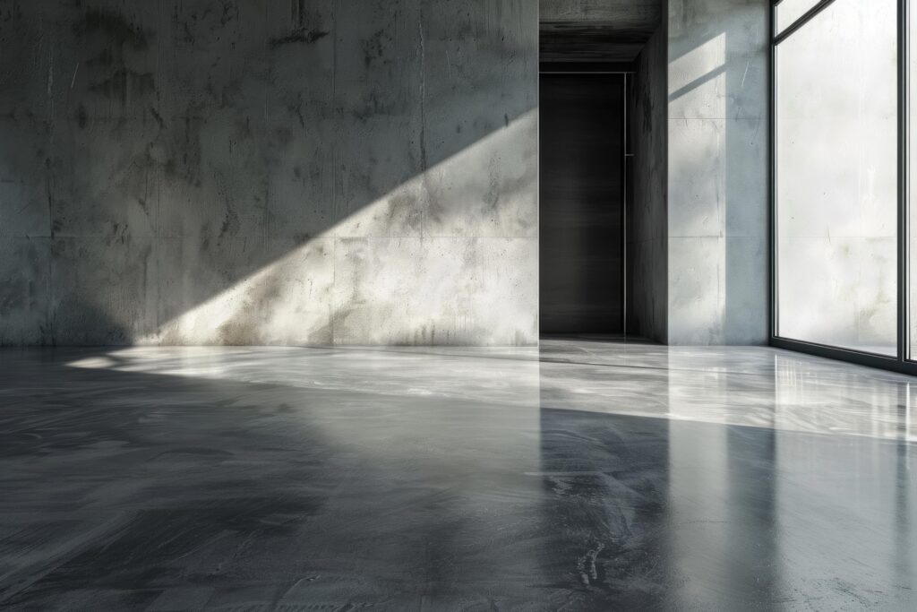 Polished concrete floor in a commercial building in Washington DC