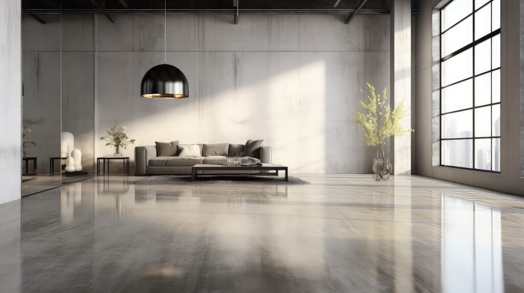 Polished concrete floor in New York